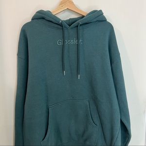 Glossier Limited Edition Sage Green Embroidered Hoodie